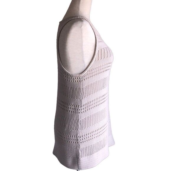 Club Monaco beige Sleeveless Open Sweater Sz. S - Picture 2 of 7